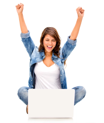 Happy applicant